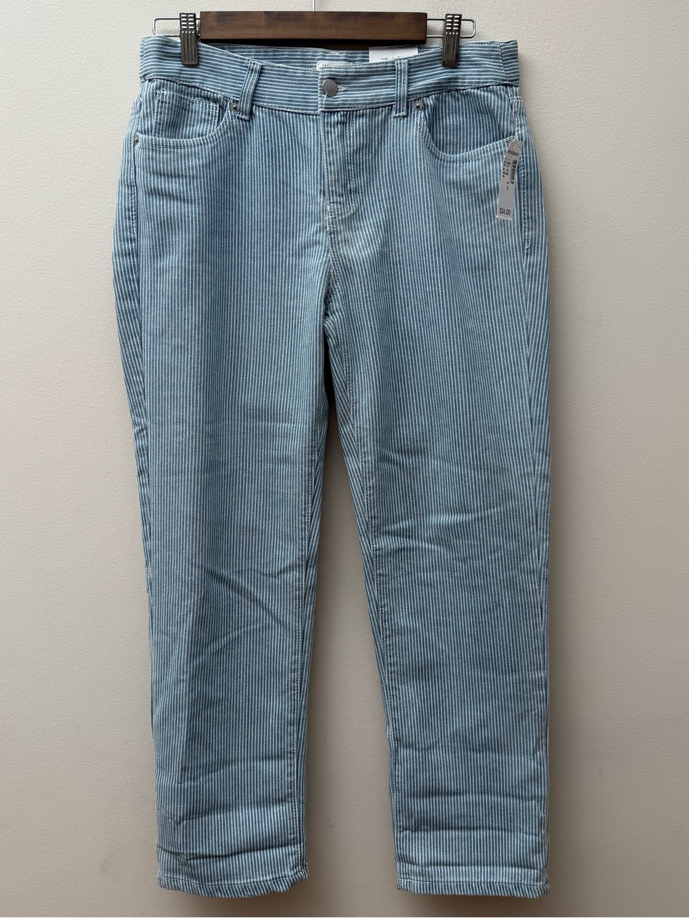 Westport Light Blue Pinstripe Ankle Jeans